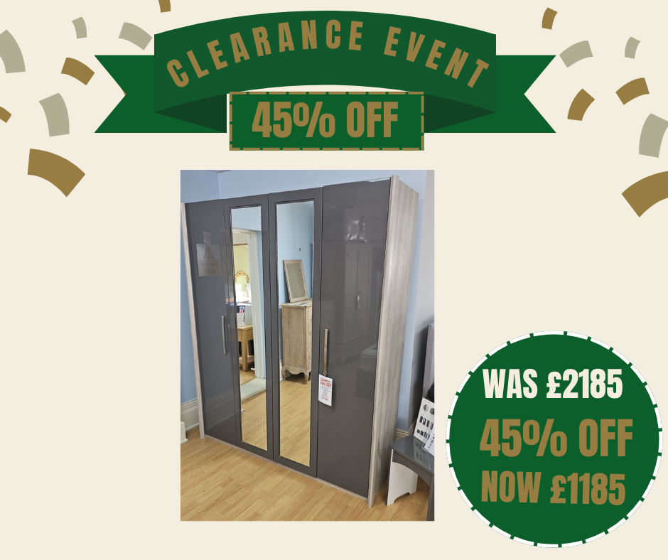Mirrored Quad Wardrobe
